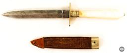 Alfred Field & Co Gentleman's Dagger - Faux Opal Handle - Leather Sheath
