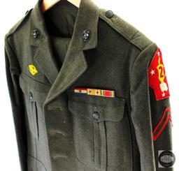 WWII US Marines 2nd Marine Division Uniform - Jacket and Trousers