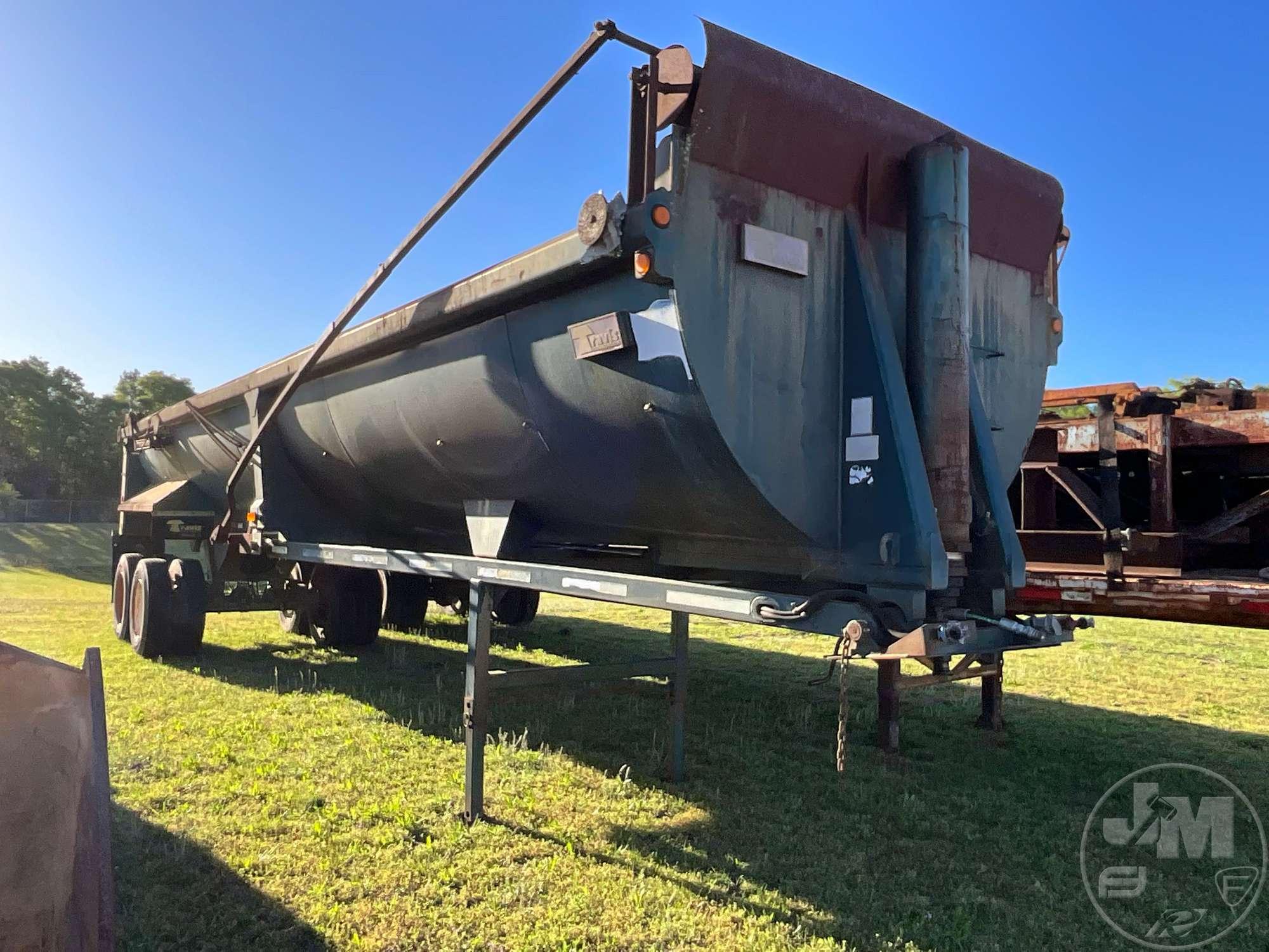 1999 TRAVIS BODY & TRAILER, INC. 38' STEEL  HALF ROUND DUMP TRAILER VIN: 1T97A3720X1247912