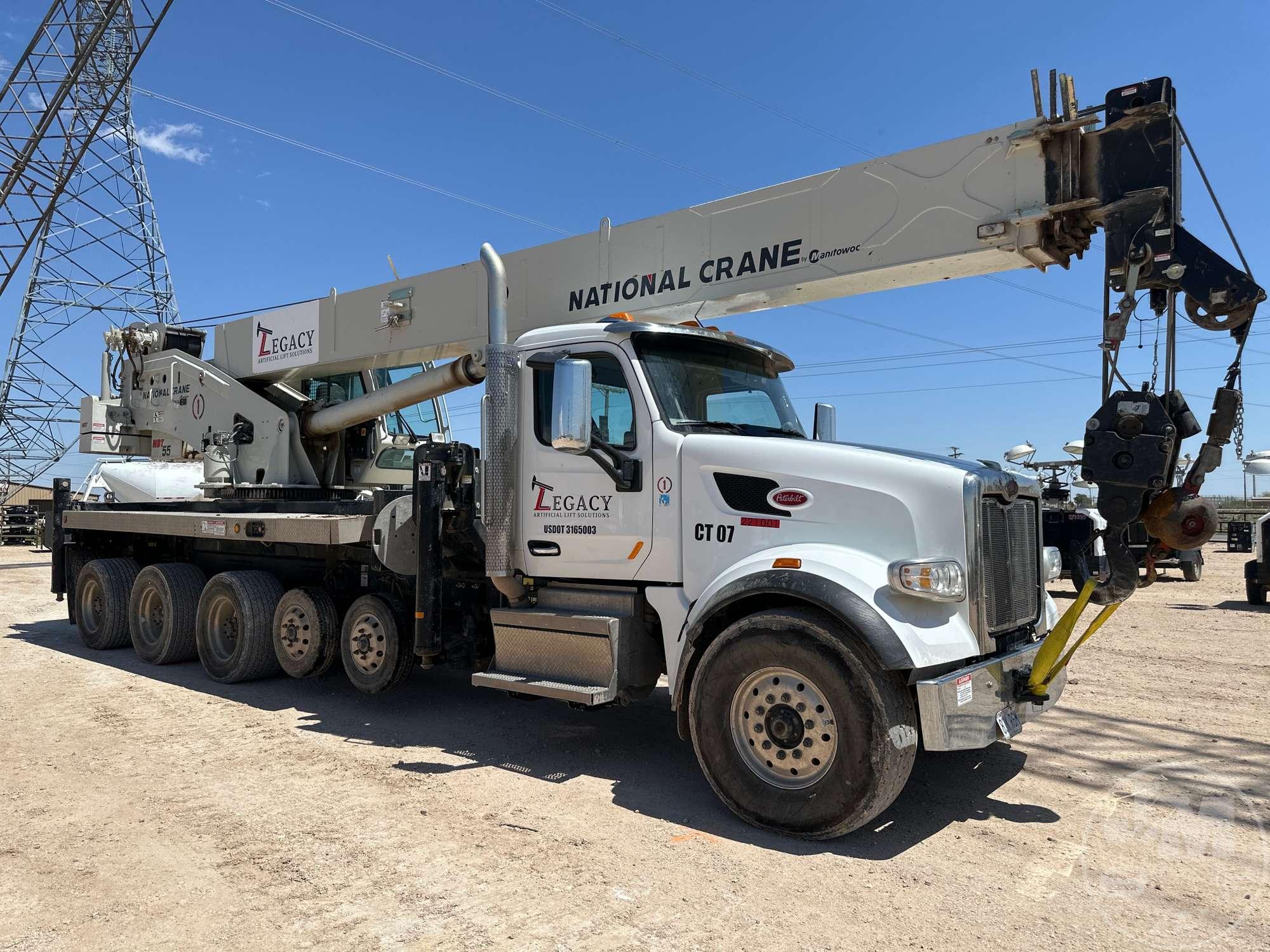 2020 PETERBILT 567 5/AXLE W/NATIONAL NBT55 NATIONAL  55 CRANE TRUCK VIN: 1NPCXPTX7LD641324