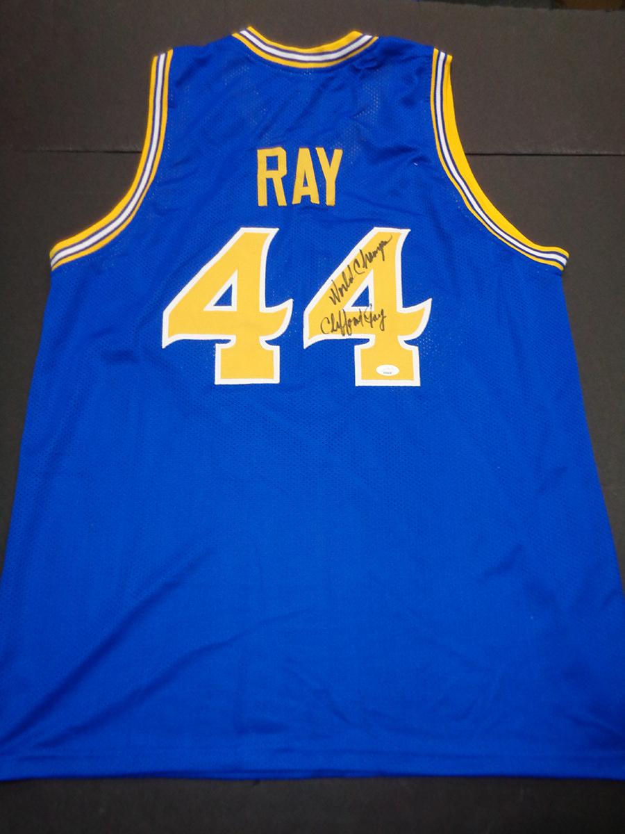 Clifford Ray Golden State Warriors Autographed & Inscribed Custom Basketball Jersey JSA W coa