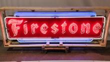 Original Firestone Porcelain Neon Sign