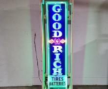 Original Goodrich Porcelain Neon Sign