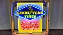 Original Goodyear Tin Neon Sign