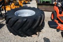 MICHELIN MACH X BIB 600/65R28 TIRE & RIM WITH 10 BOLT CENTER