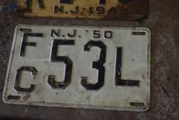 4 Vintage License Plates