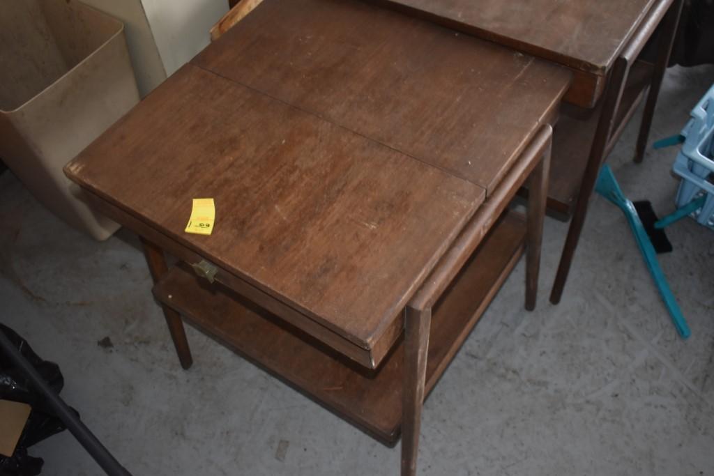 2 Vintage Tables with Contents