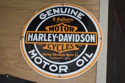Harley Davidson Enamel Metal Sign