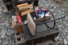 Pallet of Household Items and Little Trunk