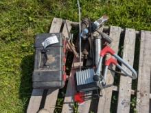 Tool Box with Hitches, Grease Gun, Light
