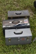3 Metal Tool Boxes