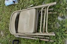 4 Metal Folding Chairs