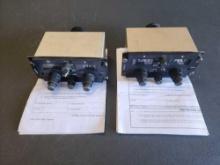 COLLINS 614L-12 ADF CONTROL PANELS 787-6366-006 (1 REPAIRED & 1 INSPECTED)