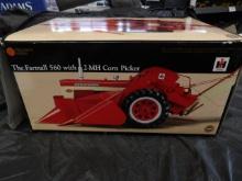 1/16 Farmall 560 w/ 2 Row Mounted Corn Picker, Precision #14, Box Is Not Pe