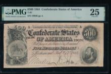 1864 $500 T-64 Confederate PMG 25