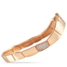 Hermes Herms Niloticus 18K Rose Gold Diamond Bracelet