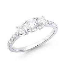 14KT White Gold 1.27ctw Diamond Ring