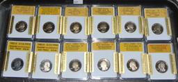 12 SGS Slabbed Quarters 1979-S - 1995-S (Proofs).