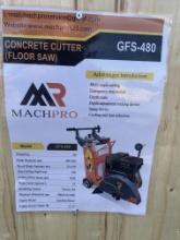 New MachPro GFS-480 Walk Behind Concrete Floor Saw