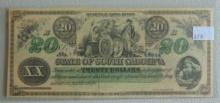 1872 State of South Carolina $20 Revenue Bond