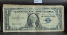 20 $1 Silver Certificates 1957 A, B.