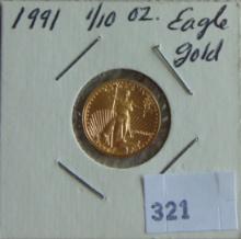 1991 1/10 Oz. Gold Eagle.