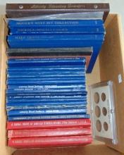 Box of Vintage Redbooks, Bluebooks and Coin Albums