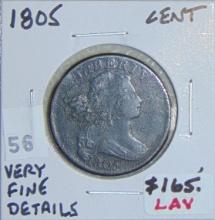 1805 Draped Bust Large Cent VF-details.