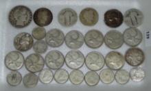 Variety of Silver World Coins.
