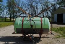 Snyder Ind. 3-Point Sprayer with 200-gallon tank and approx. 28' boom, stored inside.