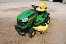 John Deere S240 Hydrostatic Mower with 48" Deck, 18.5HP gas engine, shows 112 hours, runs & drives,