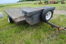 8'x10' Trailer with tool box & spare tire, NO TITLE, farm use only