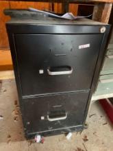 2-Drawer Metal File Cabinet. NO SHIPPING AVAILABLE ON THIS LOT!
