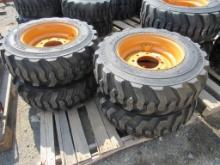 (New) 10-16.5 Tires on Wheels for Case (set of 4)