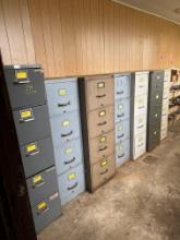 (7) Metal File Cabinets