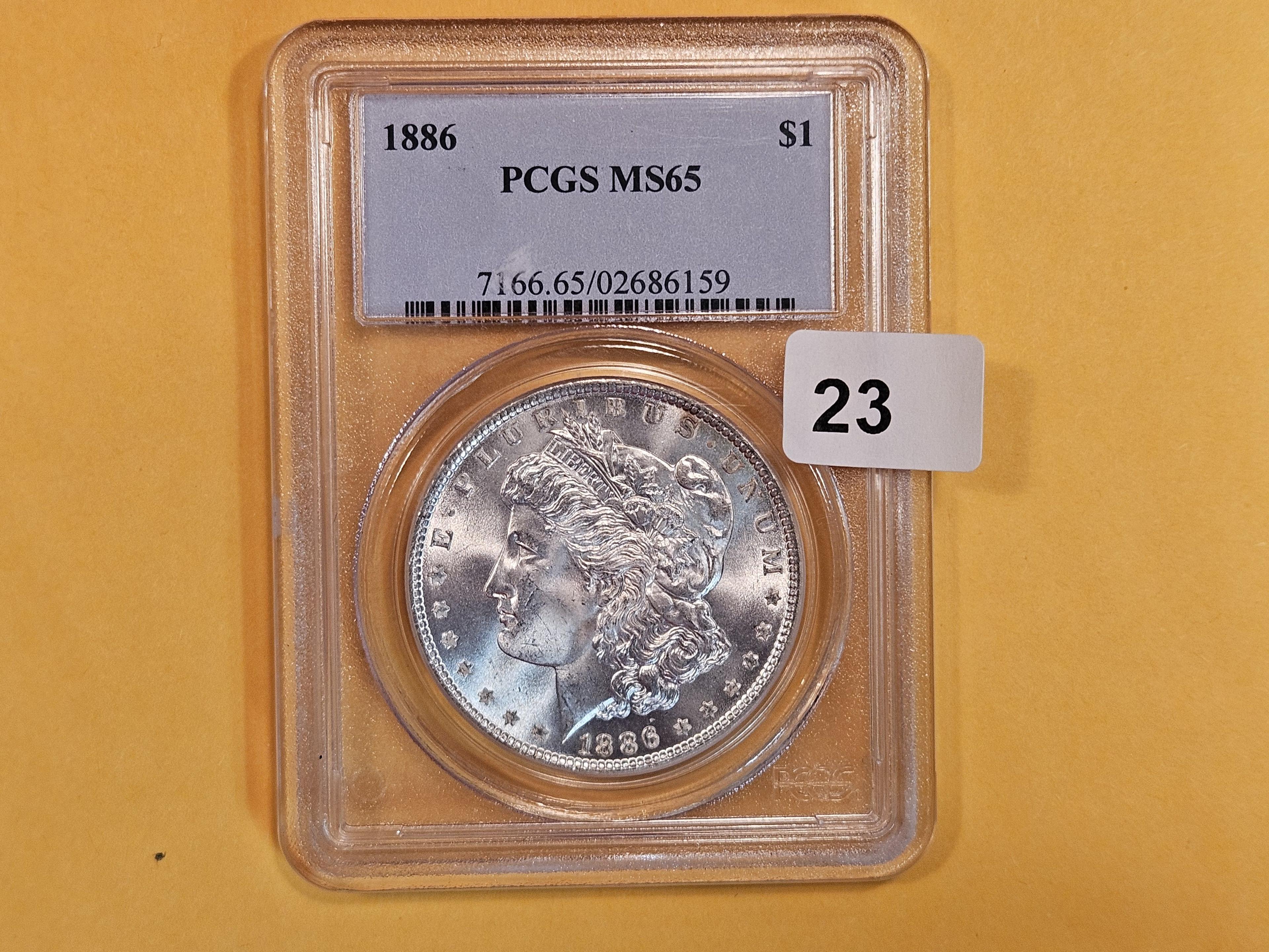 VARIETY! PCGS 1886 Morgan Dollar in Mint State 65