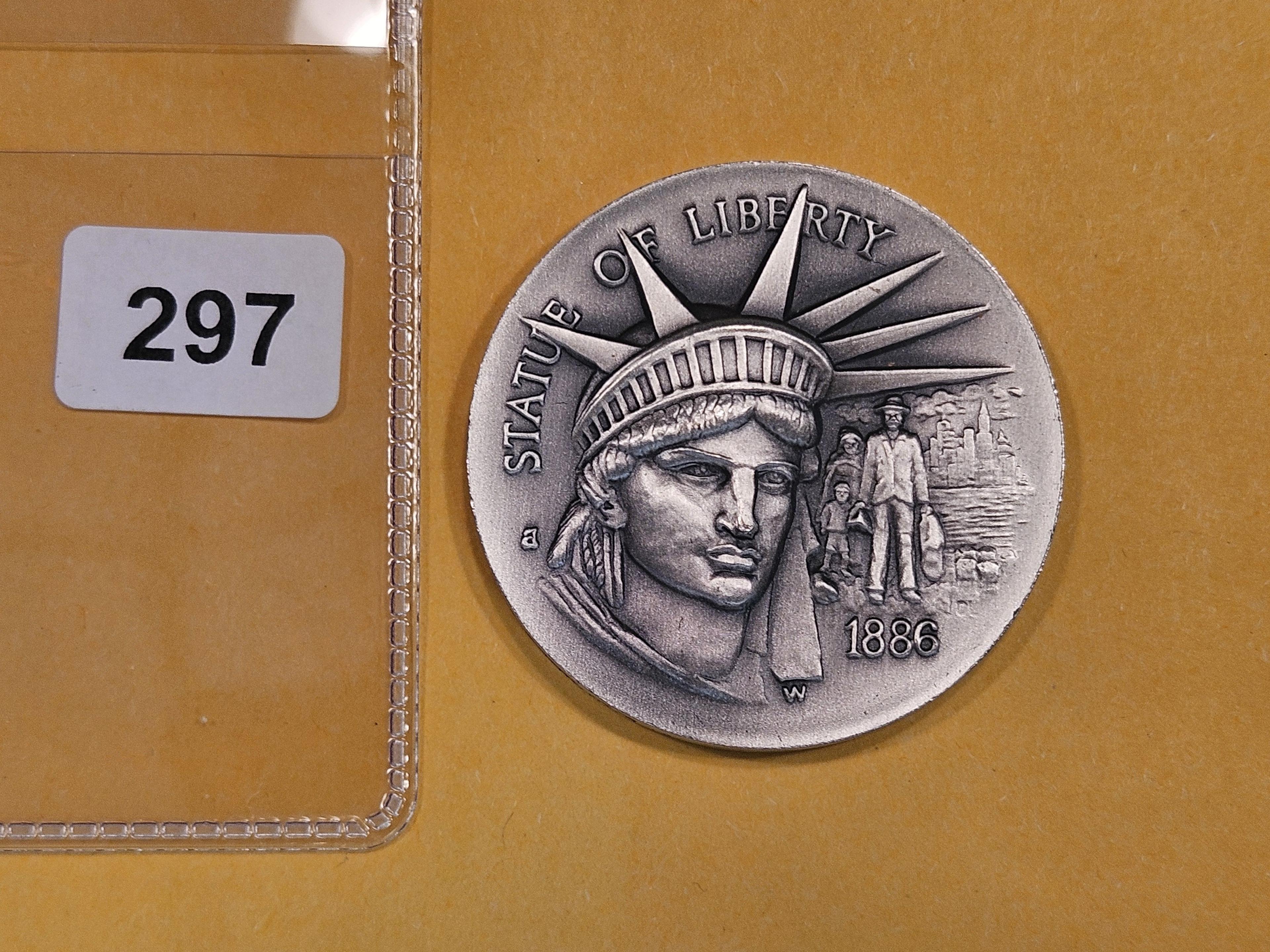 Statue of Liberty Longines Symphonette .999 fine high relief medal