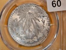 * GEM! PCGS 1921-M Mexico silver Peso in Mint State 66