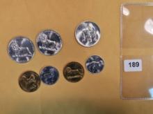 GEM Brilliant Uncirculated set of 2002 Congo coins