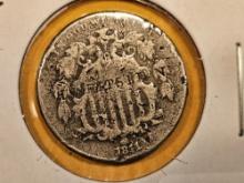 KEY DATE and Counterstamp 1871 Shield Nickel