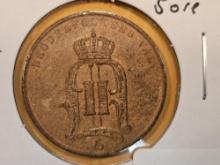 Uncirculated! 1889 Sweden 5 ore