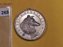 * Unique, rare, early 1900's, St Louis Kennel Club Silver Medal