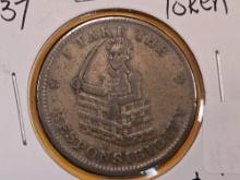 1837 Hard Times Token