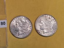 1886 and 1898 Morgan Dollars