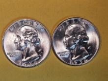 1954-D and 1954-S Silver Washington Quarters