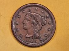 1855 Braided Hair Large Cent