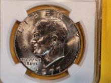 GEM! NGC 1977-D Eisenhower Dollar in Mint State 65