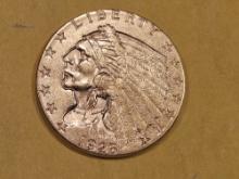 GOLD! Brilliant About Uncirculated Plus 1926 Gold Indian $2.5 dollars