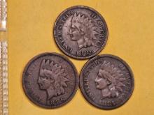 1885 and 1886 Type 1 and type 2 Indian Cents