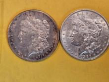 1887-S and 1896 Morgan Dollars